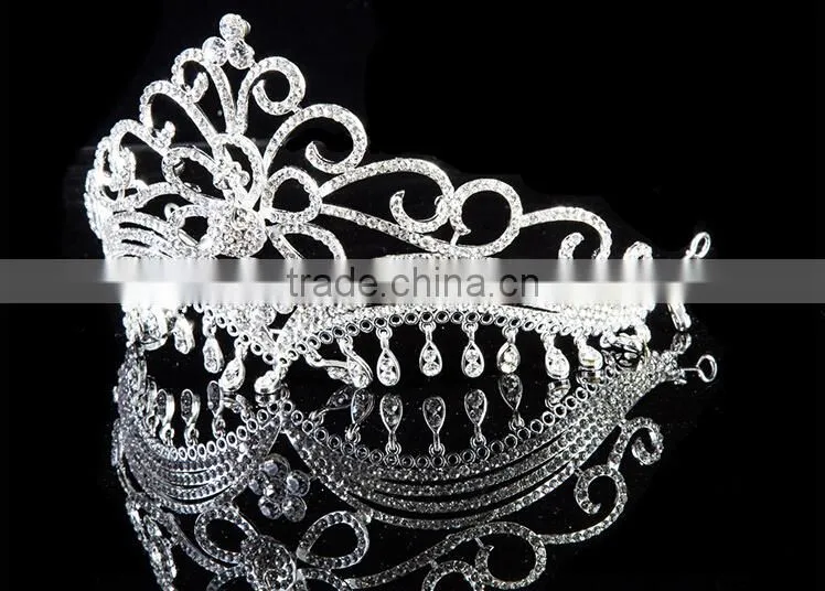 New designs jewelry big pageant crowns for sale diamond hair accessories