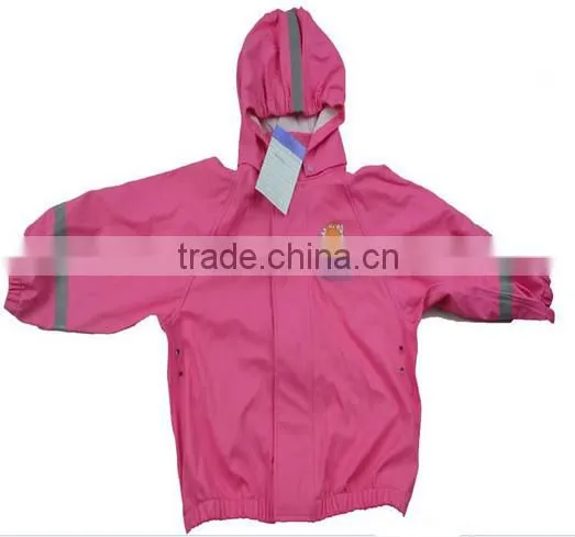 Children Pink Reflective Rainwear High Quality Raincoat