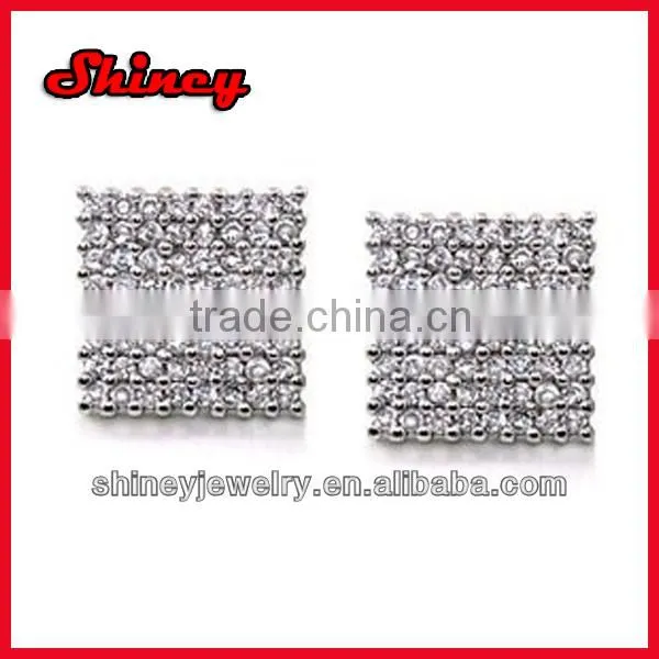 2014 high quality Ebay hot micro paved gold kite styled earring