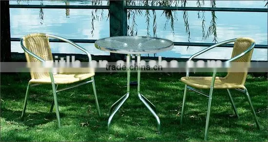 stainless steel wicker chair