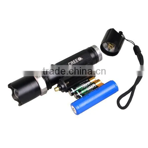 Aluminum Alloy 3W XPE LED Rechargeable LED Police Torch