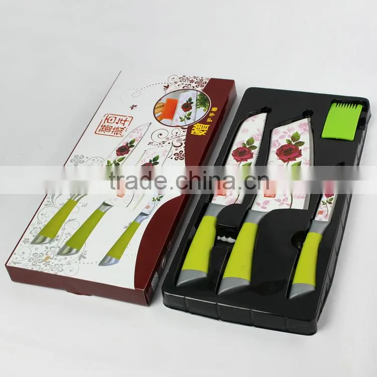 Promotional plastic handle knife set