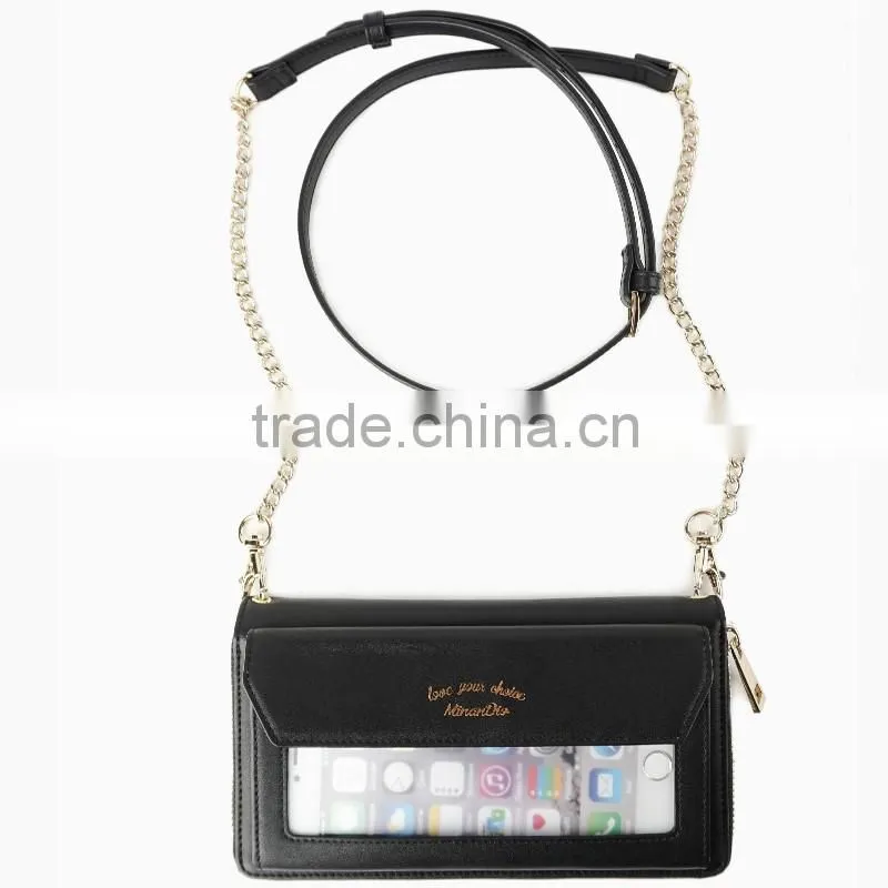 New Arrival Mobile Case for Iphone 6 Plus,Women Wallet Case with Shoulder Strap