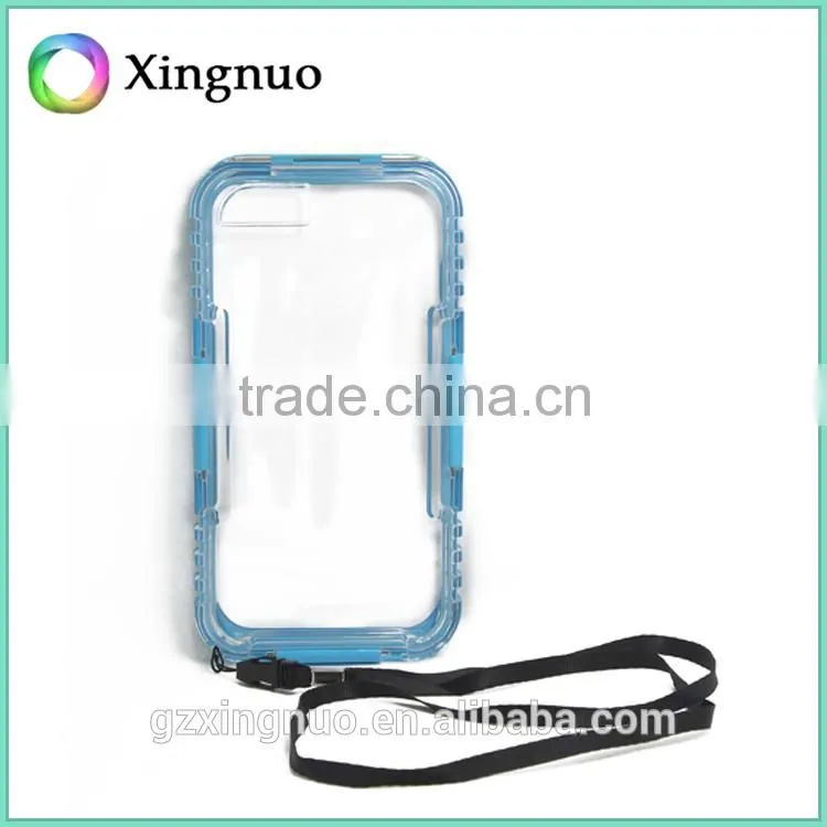 Fashion design clean pc silicone waterproof phone case for iphone 6