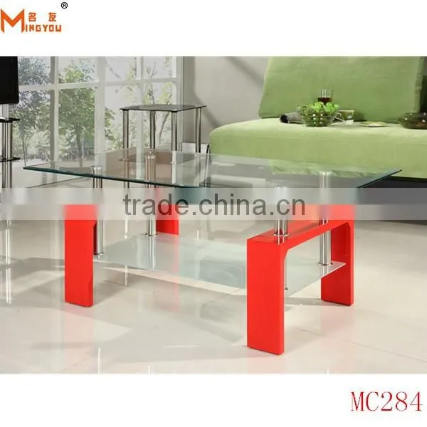 modern glass top mdf coffee table