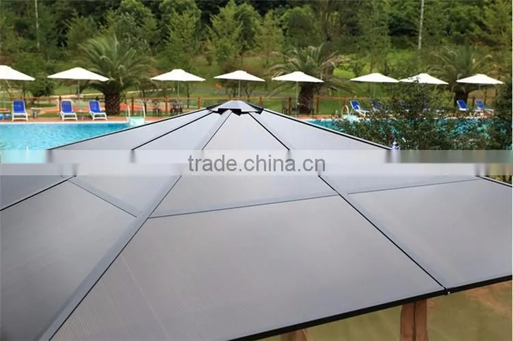 Luxury Villas Square Large Mosquito Net With Modern Outdoor Aluminum Gazebo