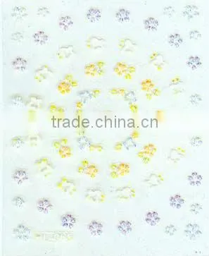 white nail many polish nail sticker