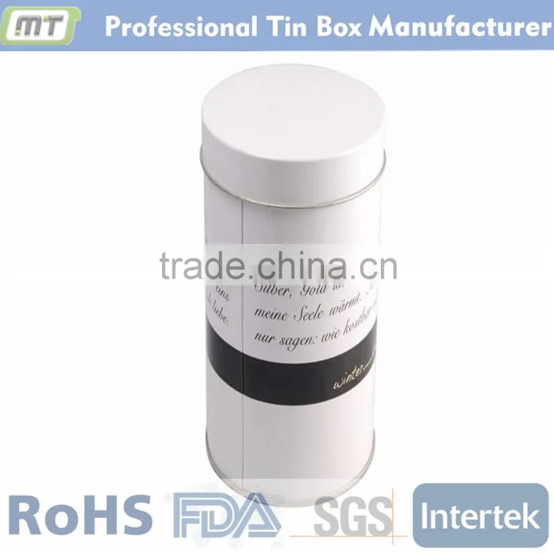 high quality round box tin case for coffee packaging