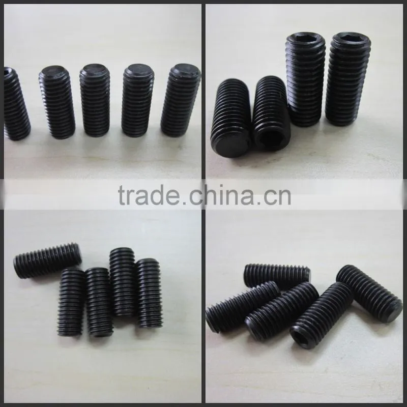 m12x1.75 black hex socket screw flat point (DIN913-45H)