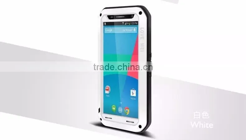 Original Love Mei Waterproof Shockproof Metal Powerful Gorilla Glass Hybrid Phone Cover Bag Case For Motorola Nexus 6 TB-0147