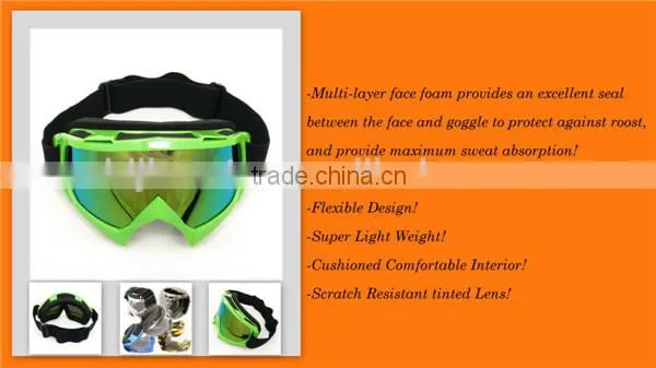 BJ-MG-001 Top sale clear lens motorcycle goggles fox racing motocross