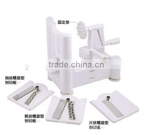 Multifunctional 3 in 1Tri Blade Plastic Spiral Vegetable Slicer