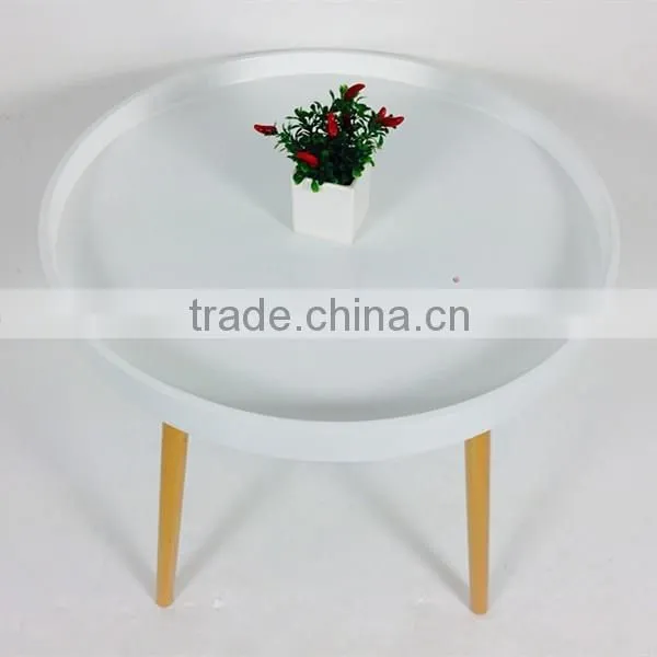 living room Europe style furniture design folding round wooden table