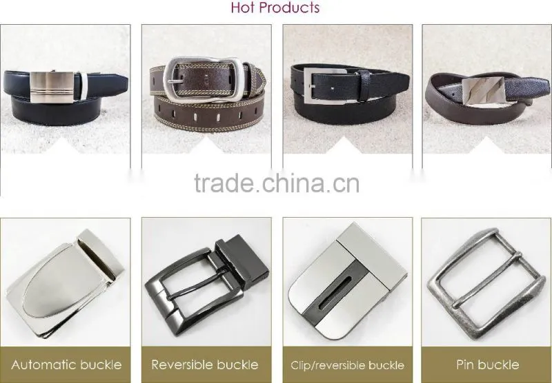 Reversible buckle cowhide leather belt