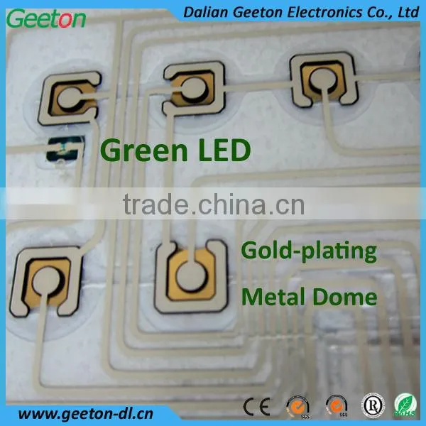 Metal Dome Membrane Switch Panel With LED Light
