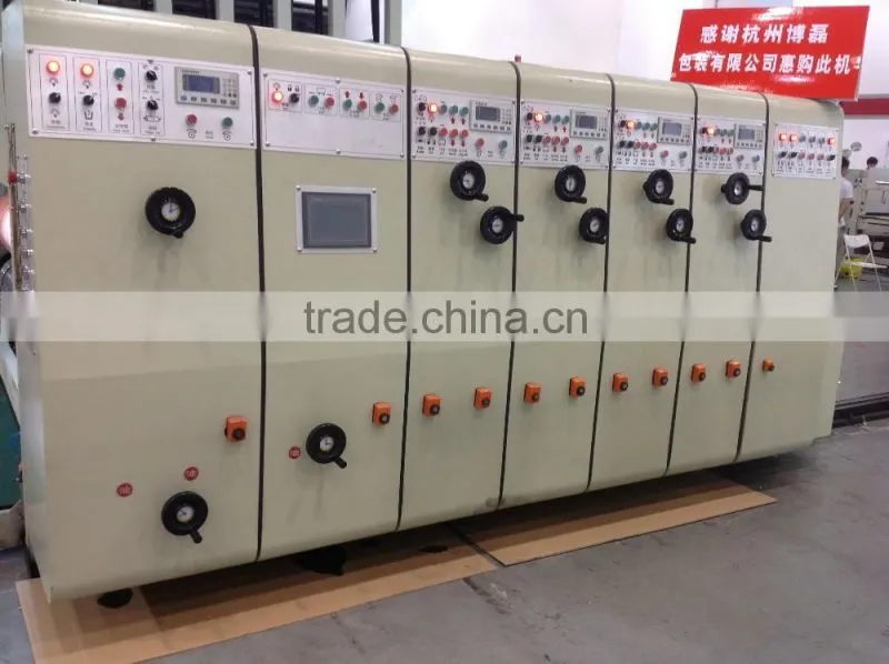 High speed semi automatic corrugated carton printing slotting machine