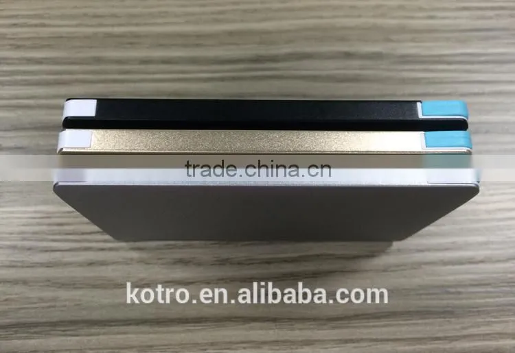 Promotional Gift Metal aluminum credit card power bank 2500mAh