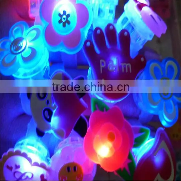 colorful plastic led ring custom party finger led light