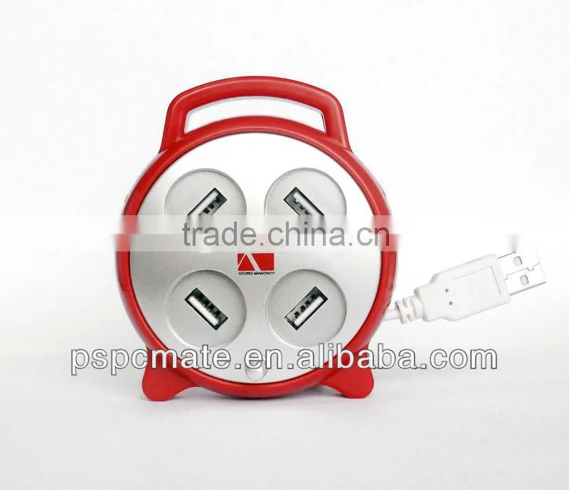 round fan shaped 4 port usb hub as usb gadget promotional gift