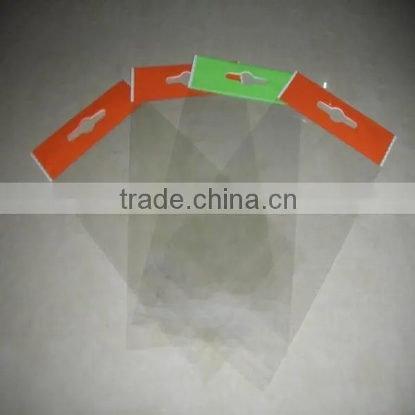 clear plastic bag with hang hole