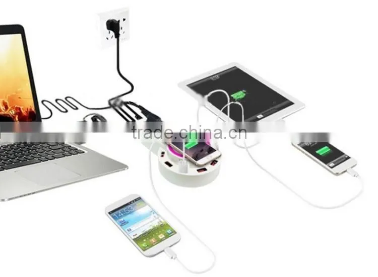 Univeral uk plug socket multi usb port wireless charging station for Samsung s7