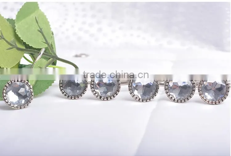 factory direct sale high quality metal shower curtain hooks / Polished Chrome Metal bathroom shower curtain hooks/curtain hooks