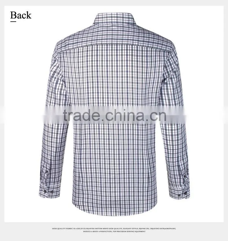 custom top quality business mens dress shirt wool plaid shirts for business man