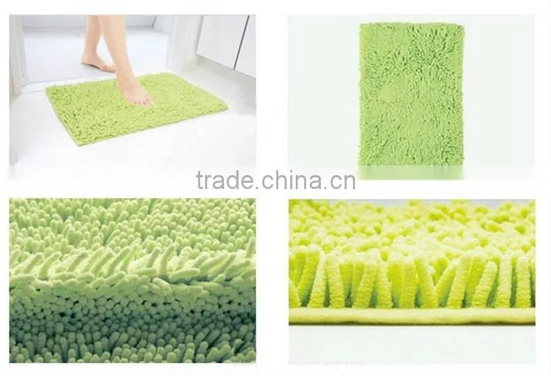 Eco-Friendly microfiber chenille anti slip bath mat
