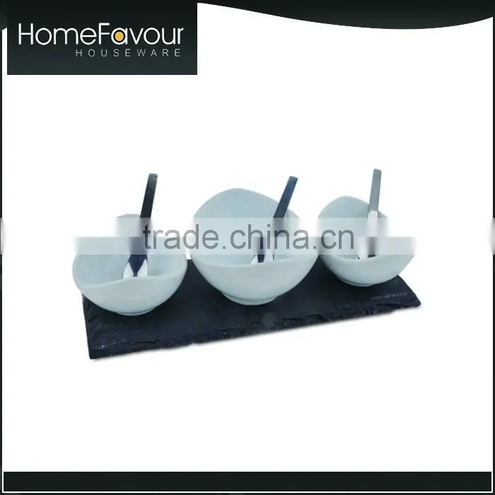 Advanced Production Line Supplier TUV Certified Acacia Wood Base 5pcs Tapas Set