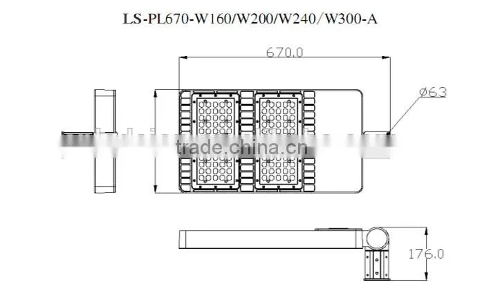 ETL listed LED sports lighting,retrofit LED shoebox light 300W,1000w metal halide replacement