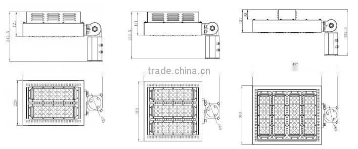 CUL UL DLC approved 135lm/W 200W Outdoor LED Street Light retrofit kit led with Meanwell driver for multi highway road