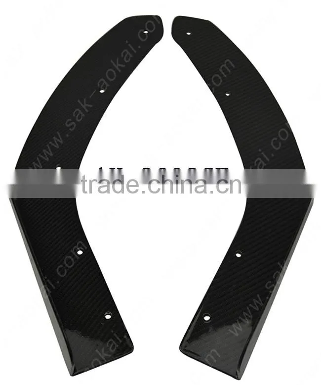 Carbon fiber front bumper splitter wings canards