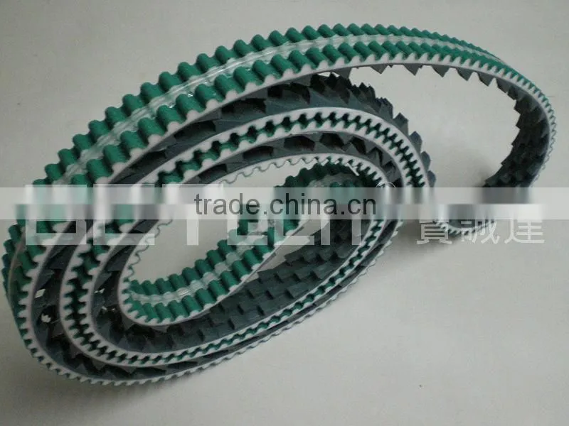 PU timing belt with guide belt - transparent