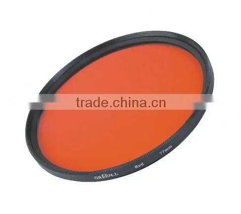 Red color glass filter 37mm-86mm