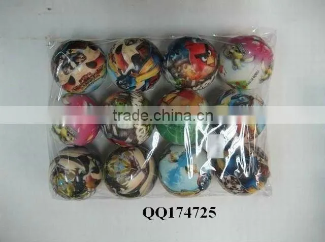 Cartoon PU ball 6.5cm 12pcs