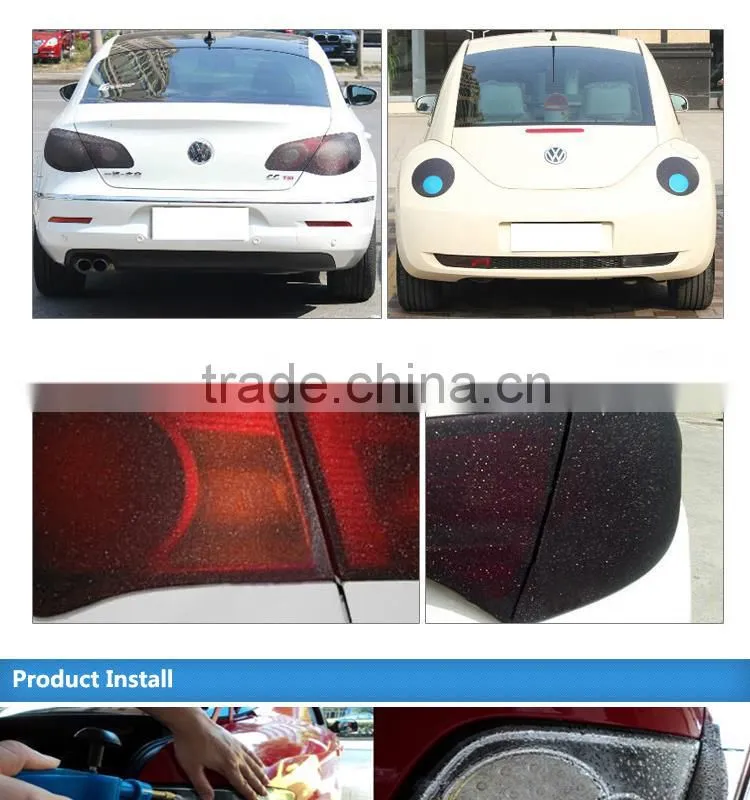 Most Populal Glitter lemon yellow Car Headlight Wrapping Sticker Foil