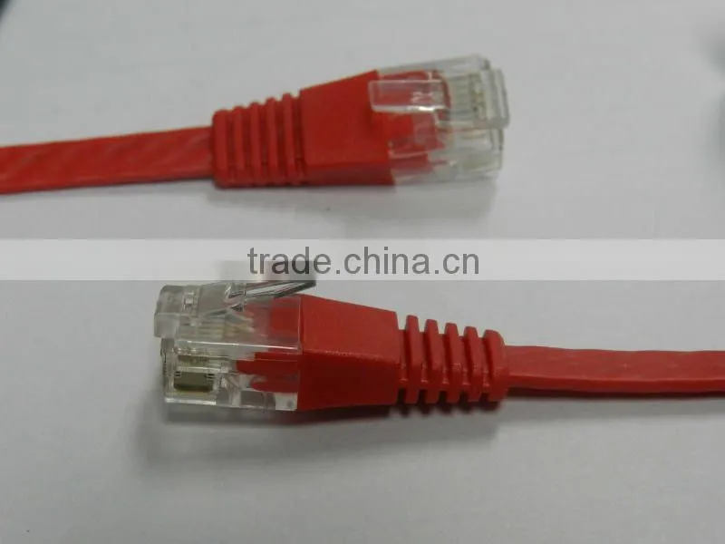 Red Color 3FT Tinned Copper Cat6 UTP Lan Cable