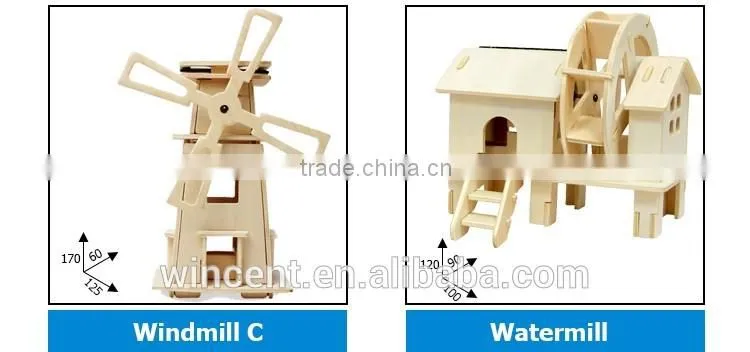 DIY Solar Powered Wooden Ferris Wheel 3D Puzzle Toys