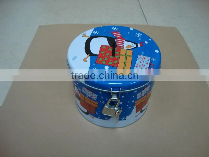 round coin tin box