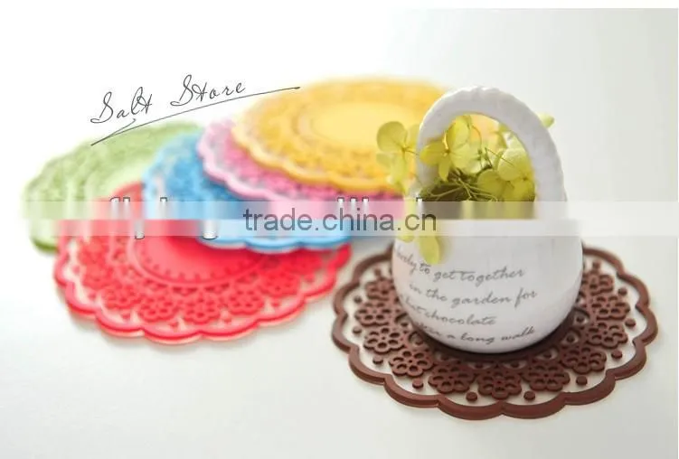 Coasters Silicone Pad,Waterproof,Button Design