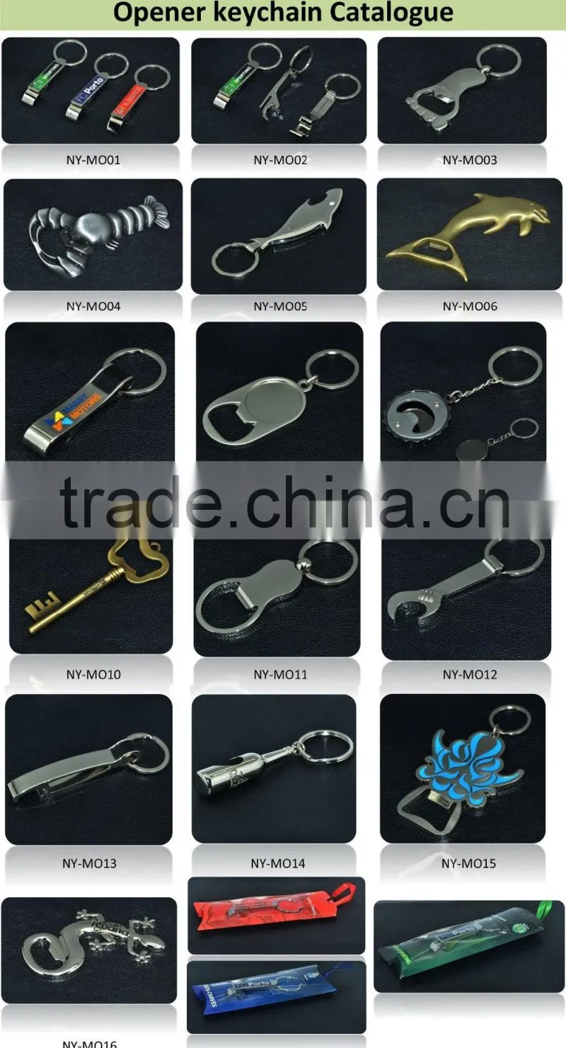 personalized lobster shape metal beer bottle opener keychain