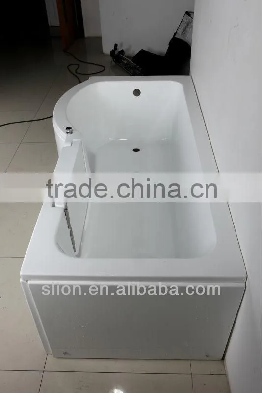 2014 New Design Walk in Bath P Shape Acrylic Bathtub