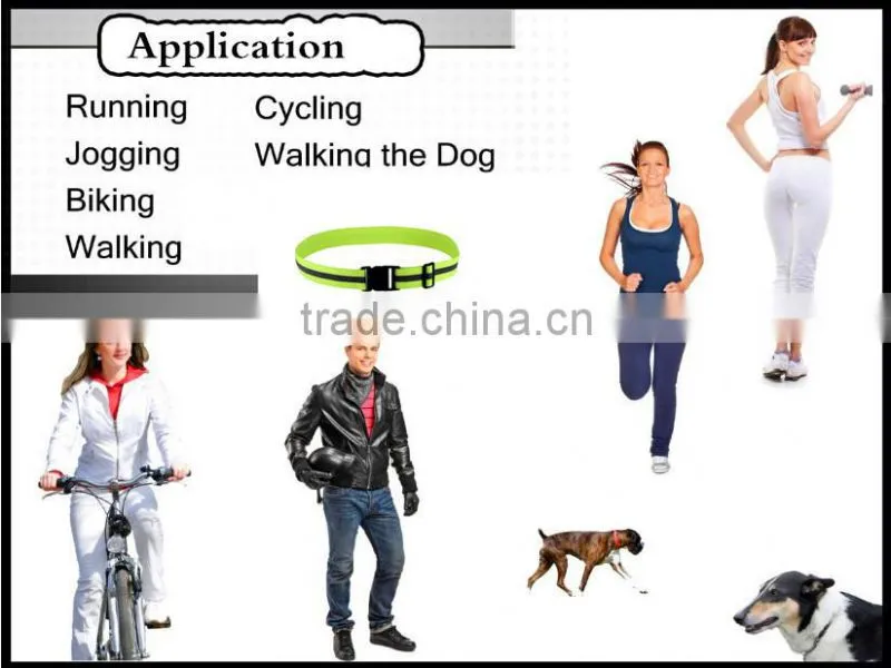 manufacturing glow In the dark safety running belt reflective glow safety product