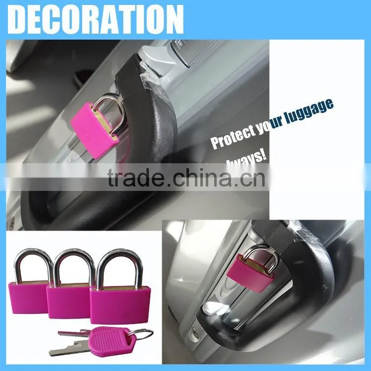 Colorful ABS plastic covered stainless steel padlock manufacturer in China Alibaba hotsale