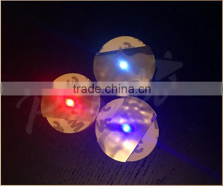 Promotional flashing led bottle sticker coaster, glow bottle sticker