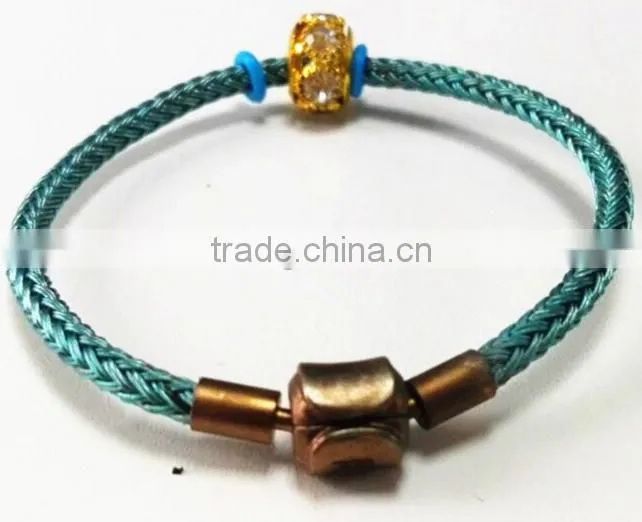 Newest 2016 woman popular braided stainless steel bracelets
