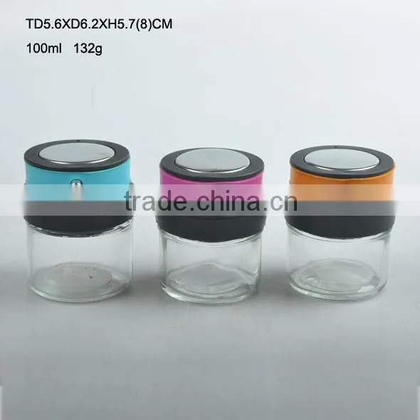 glass spice jar set