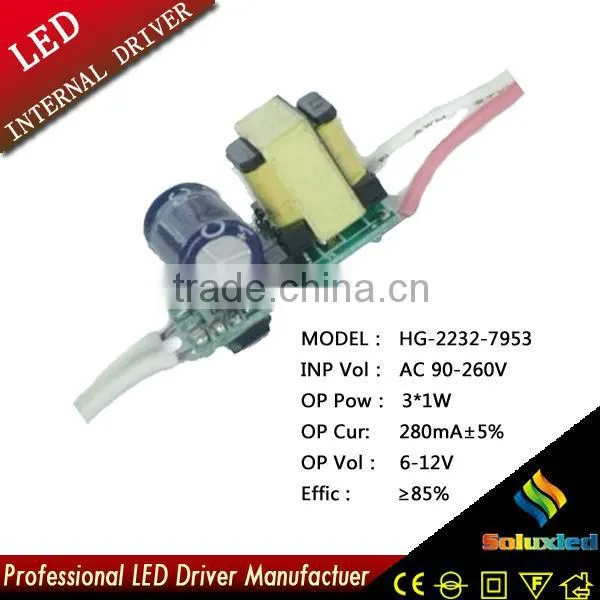 Promotion HG-2232-7953 LED driver 220V 3*1W