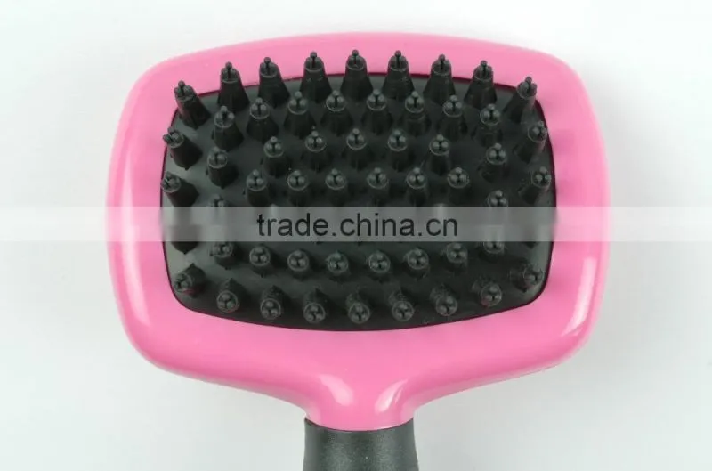 trade assurance new pet product rubber handle brush bathing
