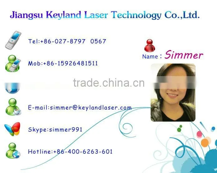 Keyland hot sale YAG cutting laser machine prices for medical equipment craft gift metal processing clocks